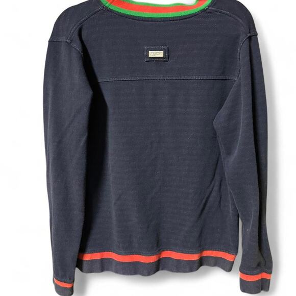 Navy blue lrg sweater cardigan size Men’s L. Excellent condition. Y2K skater - Picture 2 of 3